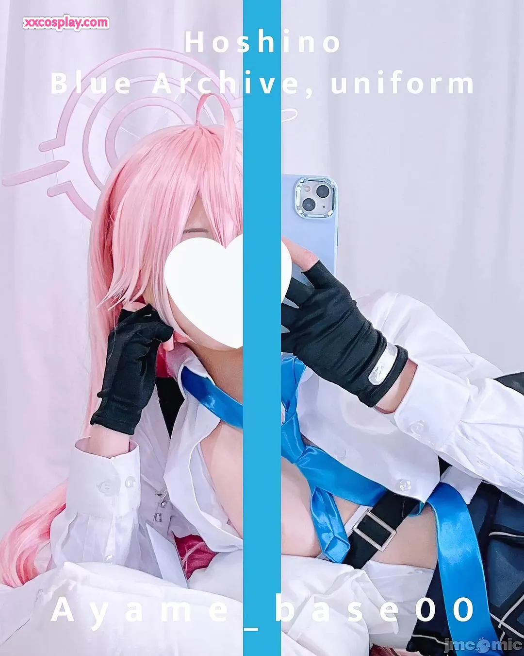 Ayame trong vai Hoshino: Blue Archive Trang phục học sinh Gravure